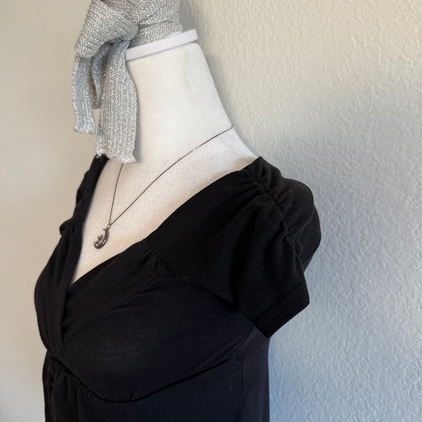 Black babydoll top