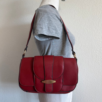 Red shoulder bag