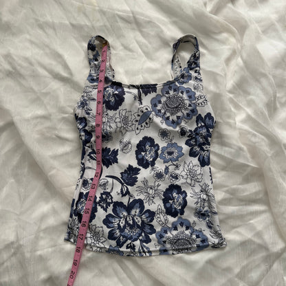 soft white flower tank