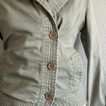 Matcha green button jacket