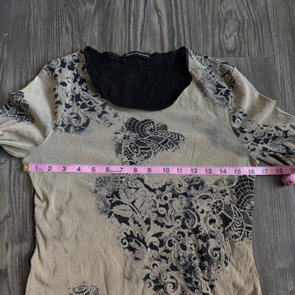 Patterned European mesh top