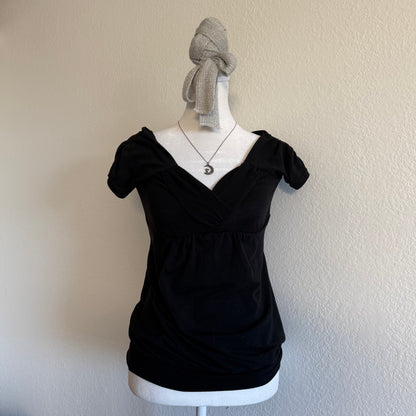 Black babydoll top