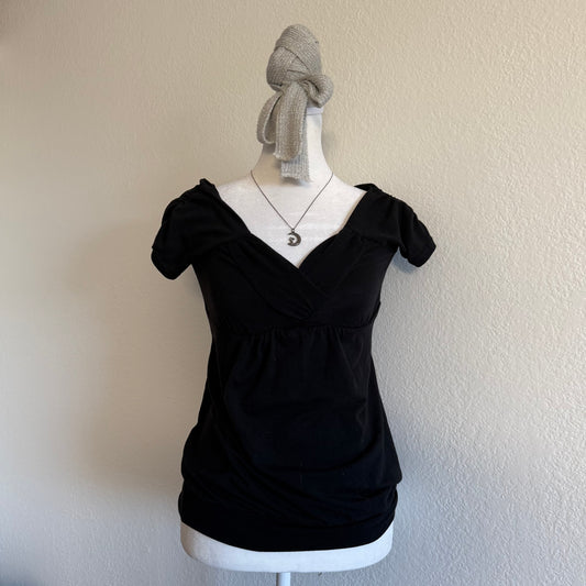 Black babydoll top