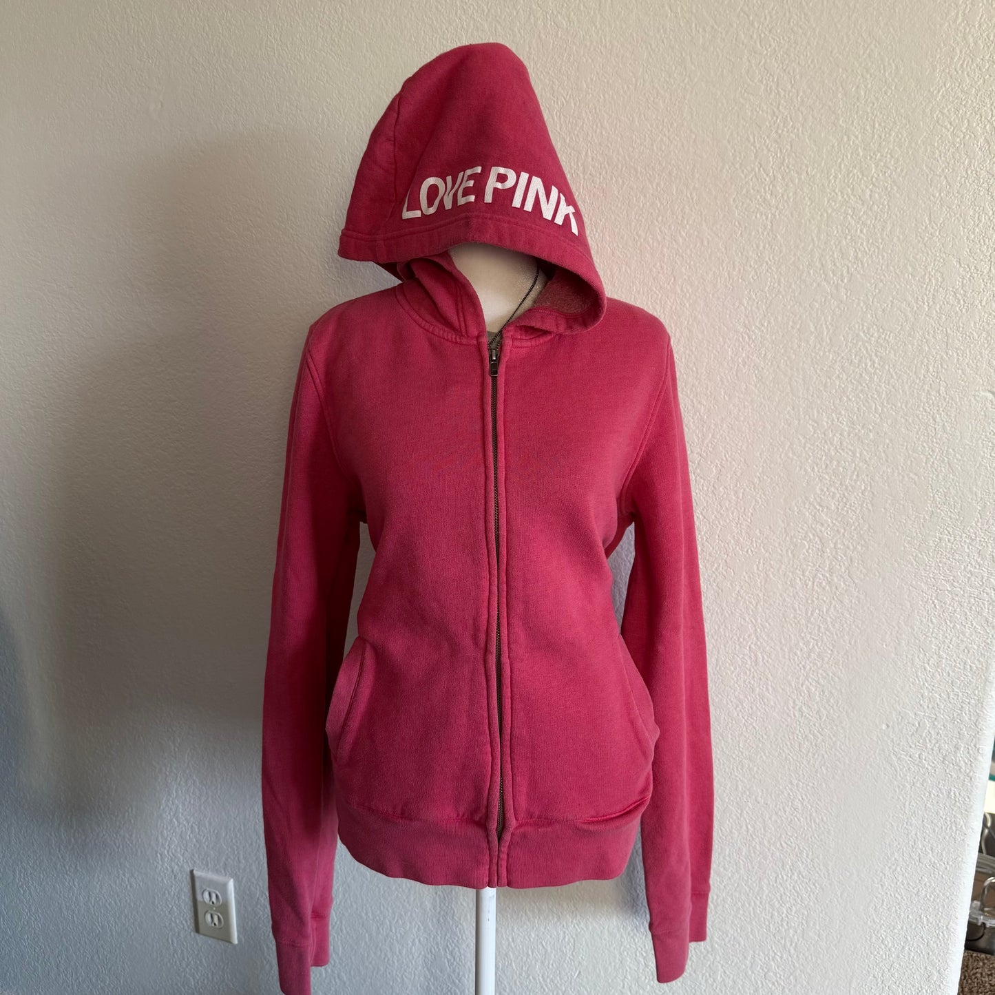 Pink zip up hoodie