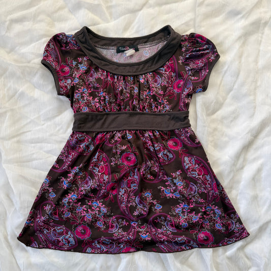 Flower babydoll boho top
