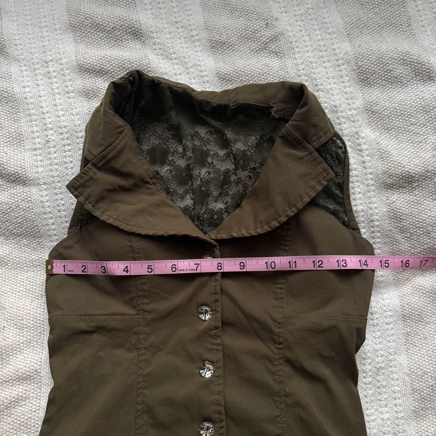 Olive green fairy vest