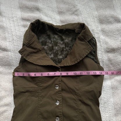 Olive green fairy vest