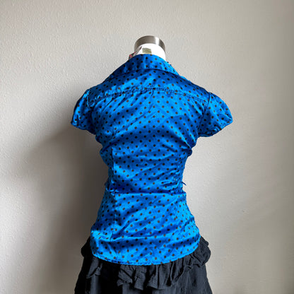Polka dot babydoll button up