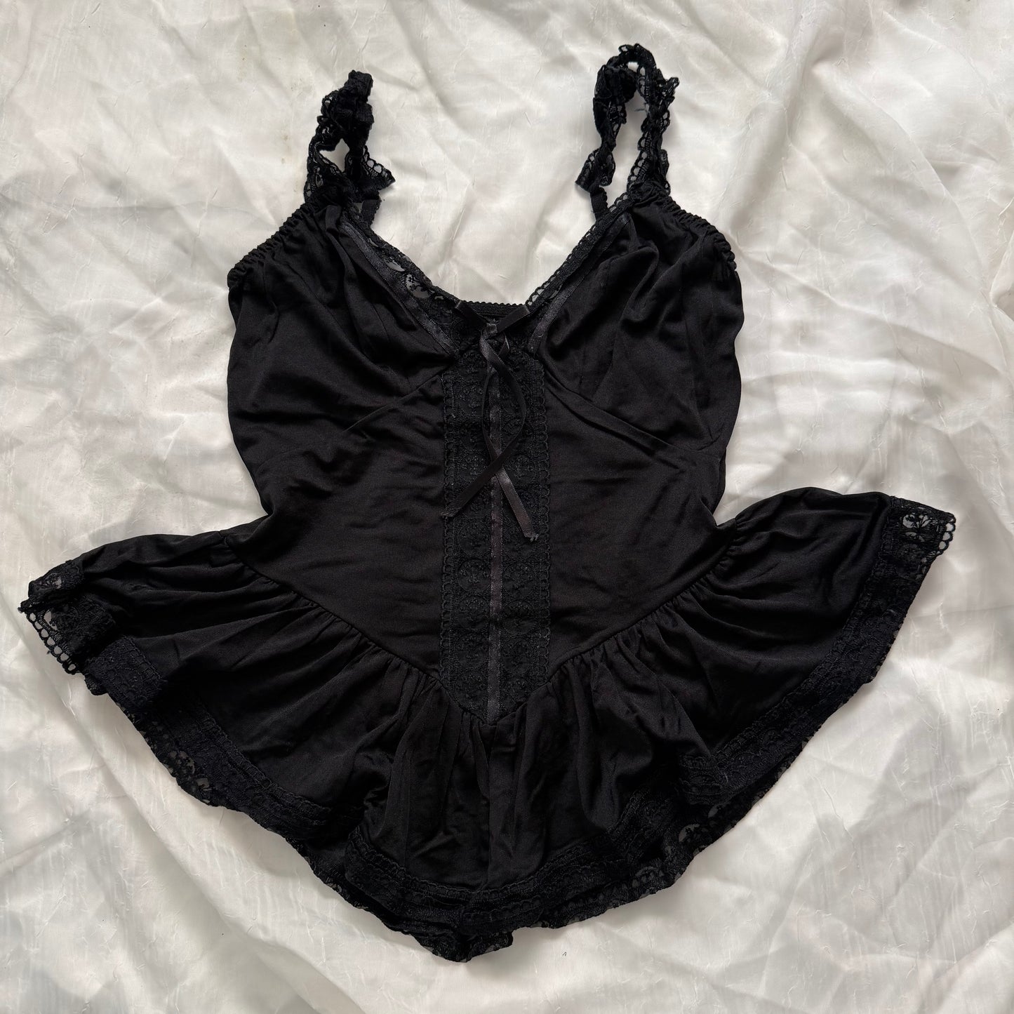 Black lace lingerie cami