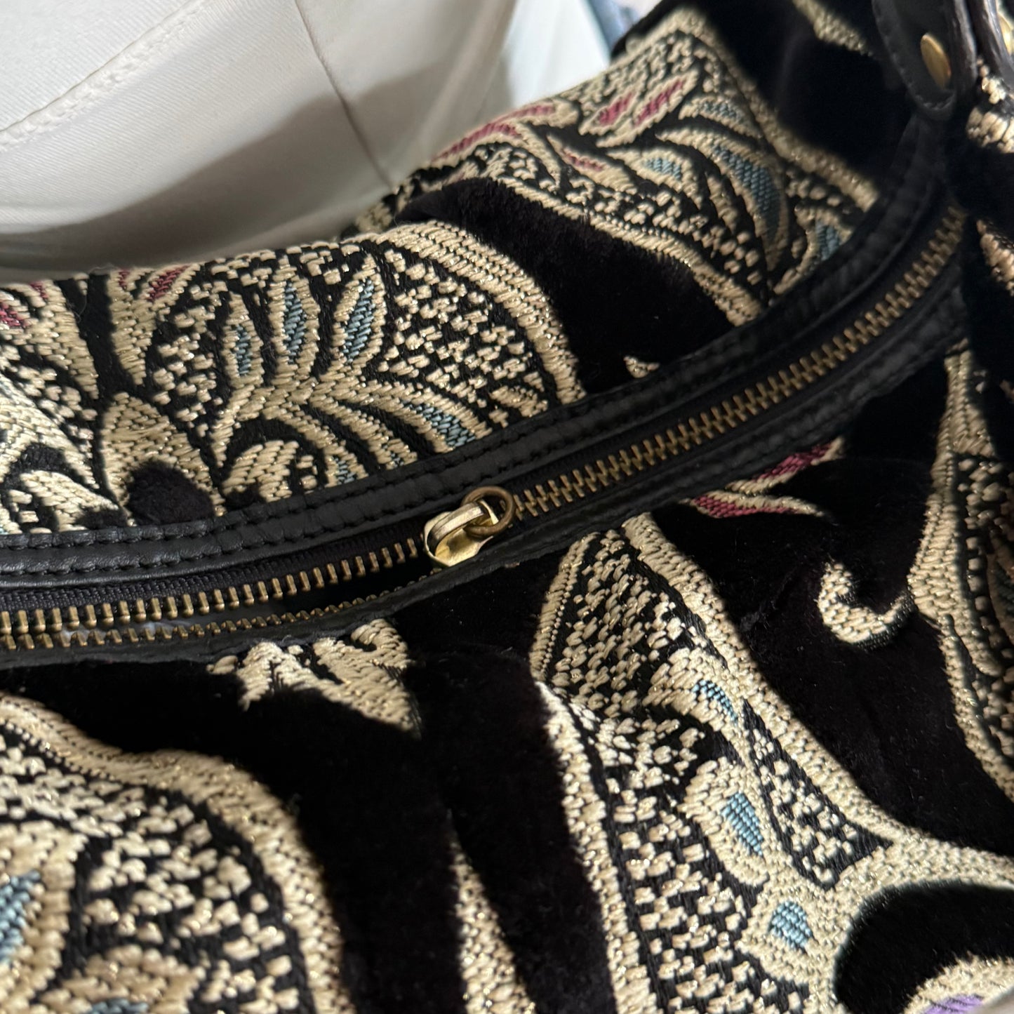 Paisley whimsy hobo shoulder bag