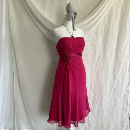 2000s bubblegum pink ruffle dress