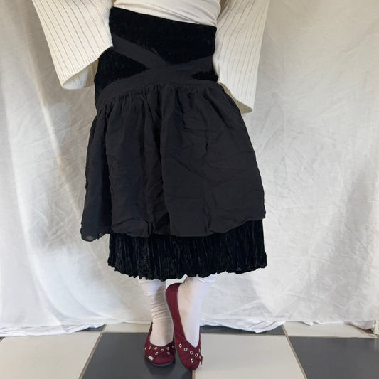 Whimsigoth black velvet maxi