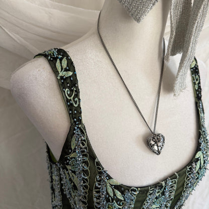 2000s Marina beaded green dress