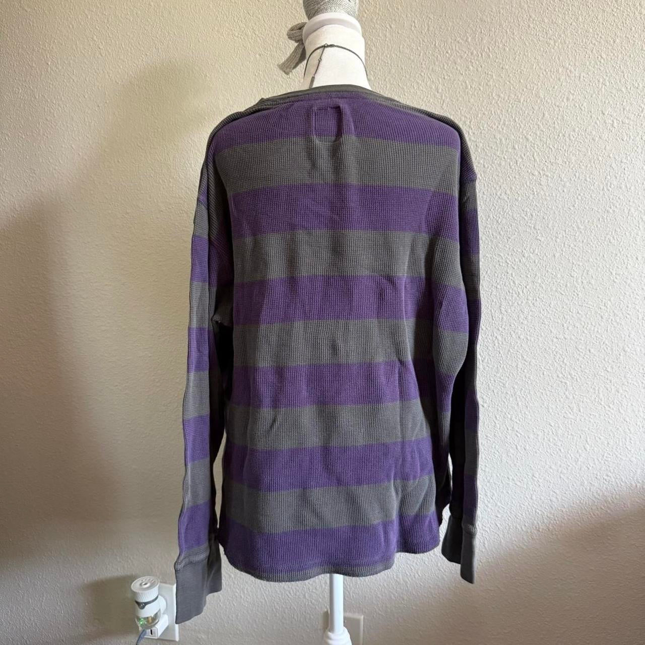 Purple and grey striped longsleeve
