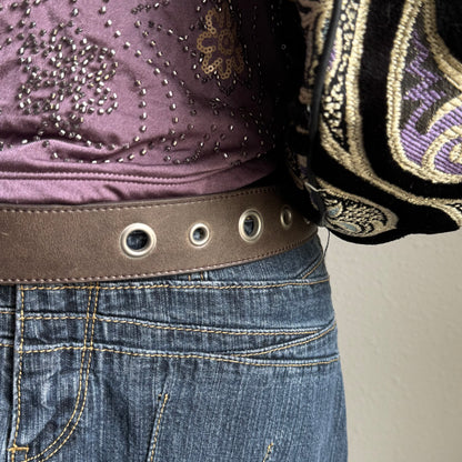 LEI grommet stud belt