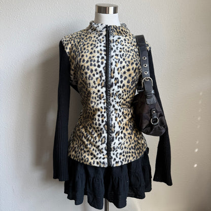 Cheetah zip up jacket