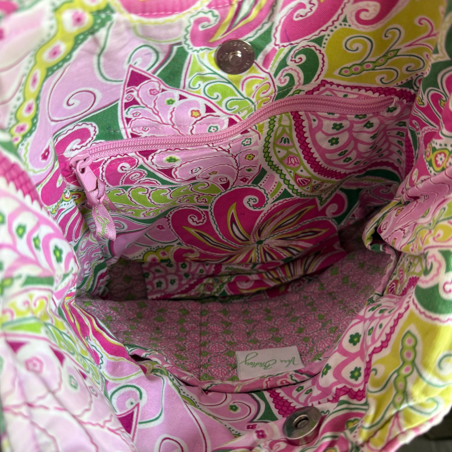 Vera Bradley pinwheel pink shoulder bag