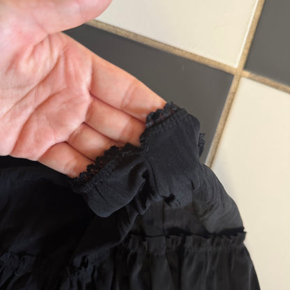 Black flowy midi skirt