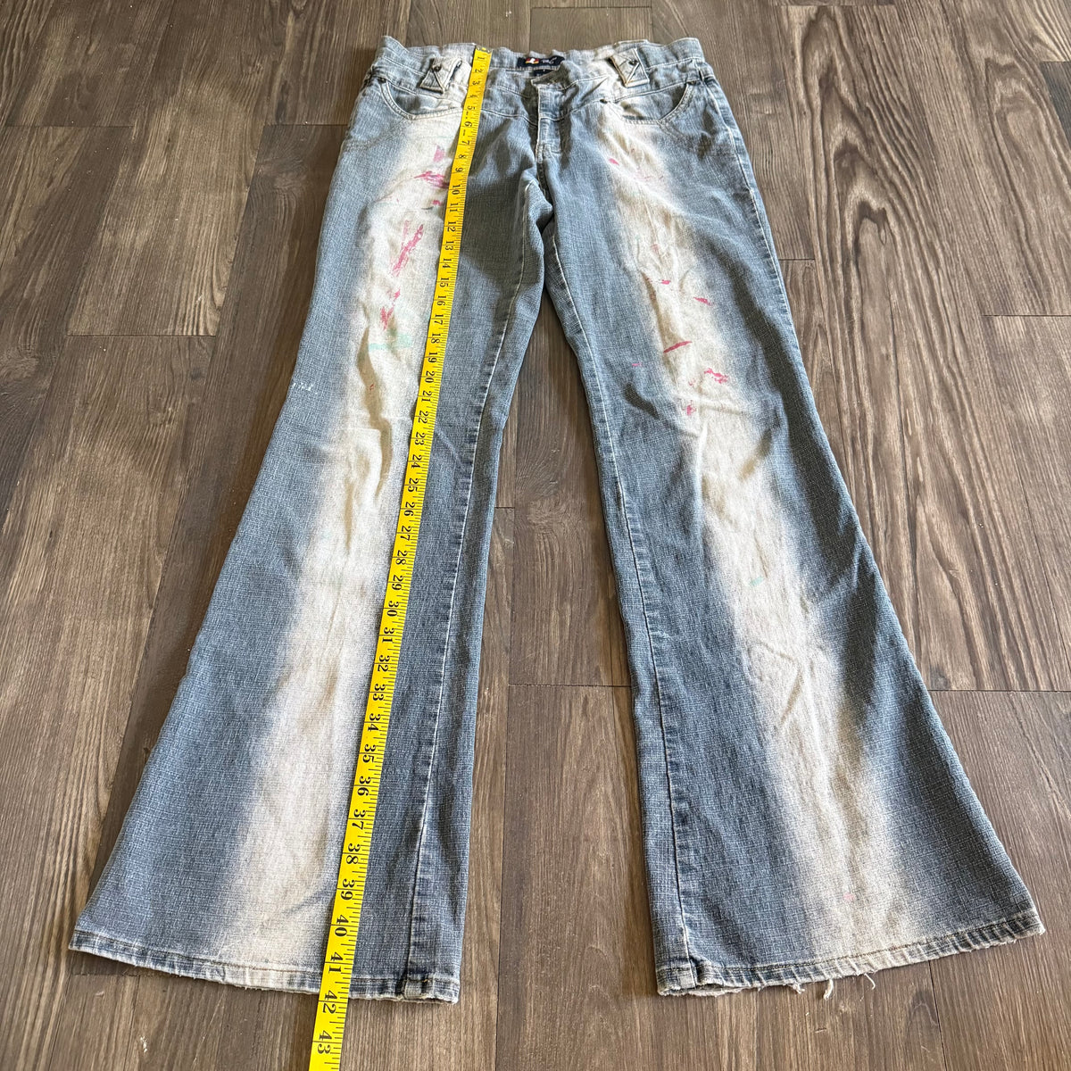 Erica’s faded mid rise jeans