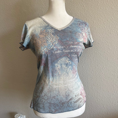 boho paisley print top