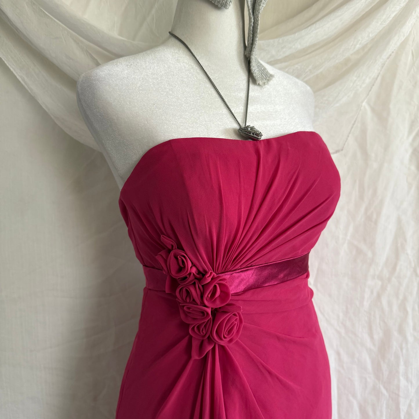2000s bubblegum pink ruffle dress