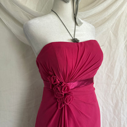 2000s bubblegum pink ruffle dress