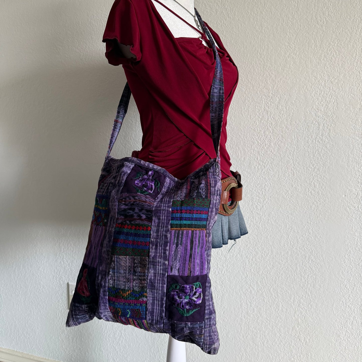 Mexican patchwork crossbody bag