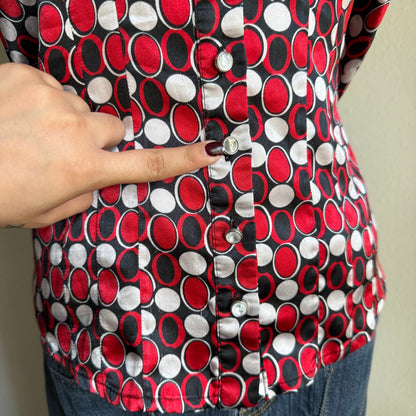 Marianne polka dot button up