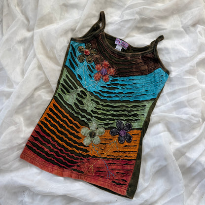 Flower boho cami top