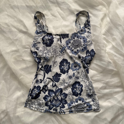soft white flower tank