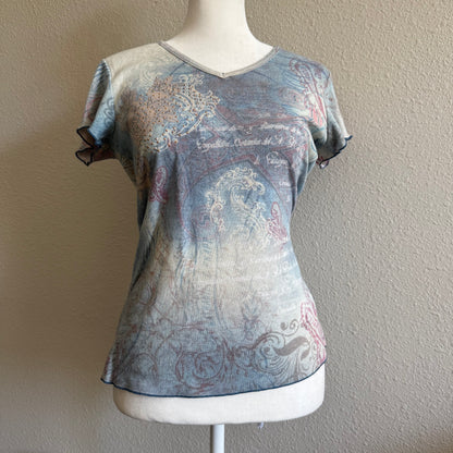 boho paisley print top