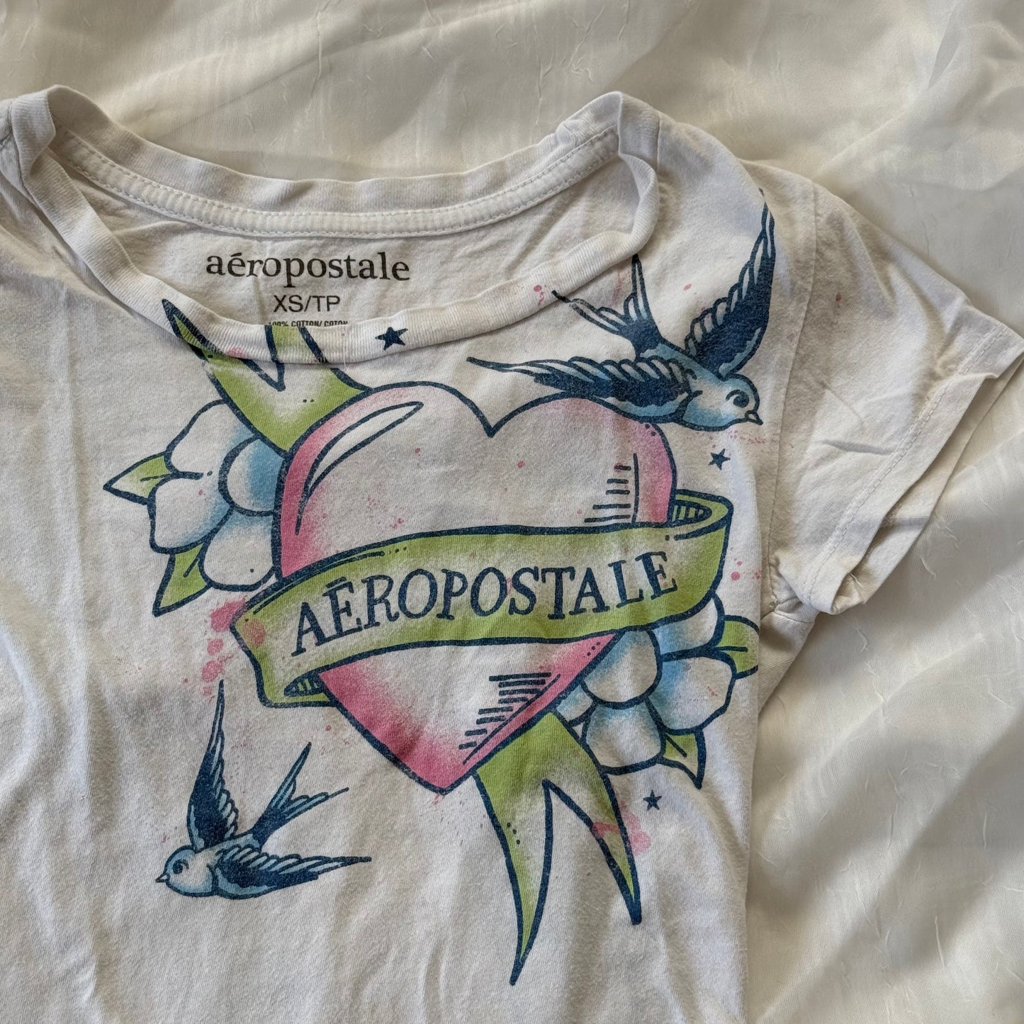 Aeropostale heart winged top