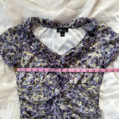 Fairy flower ruffle blouse