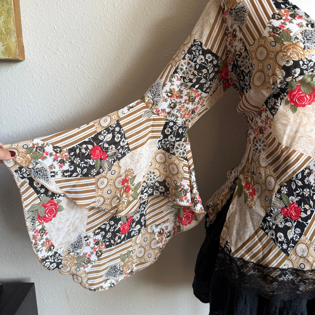 Misty’s boho flared sleeve top