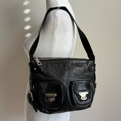 Marc Jacobs black leather shoulder bag