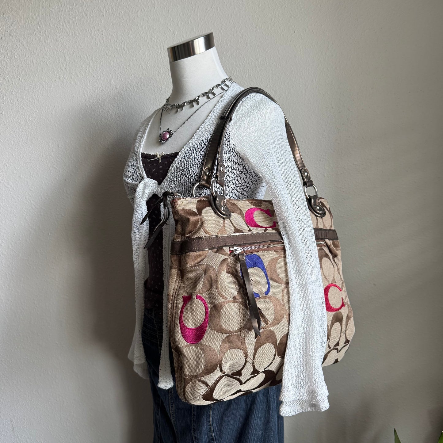 Coach Poppy signature canvas tote