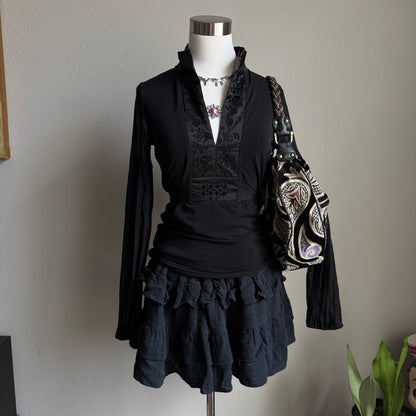 Black whimsigoth longsleeve top