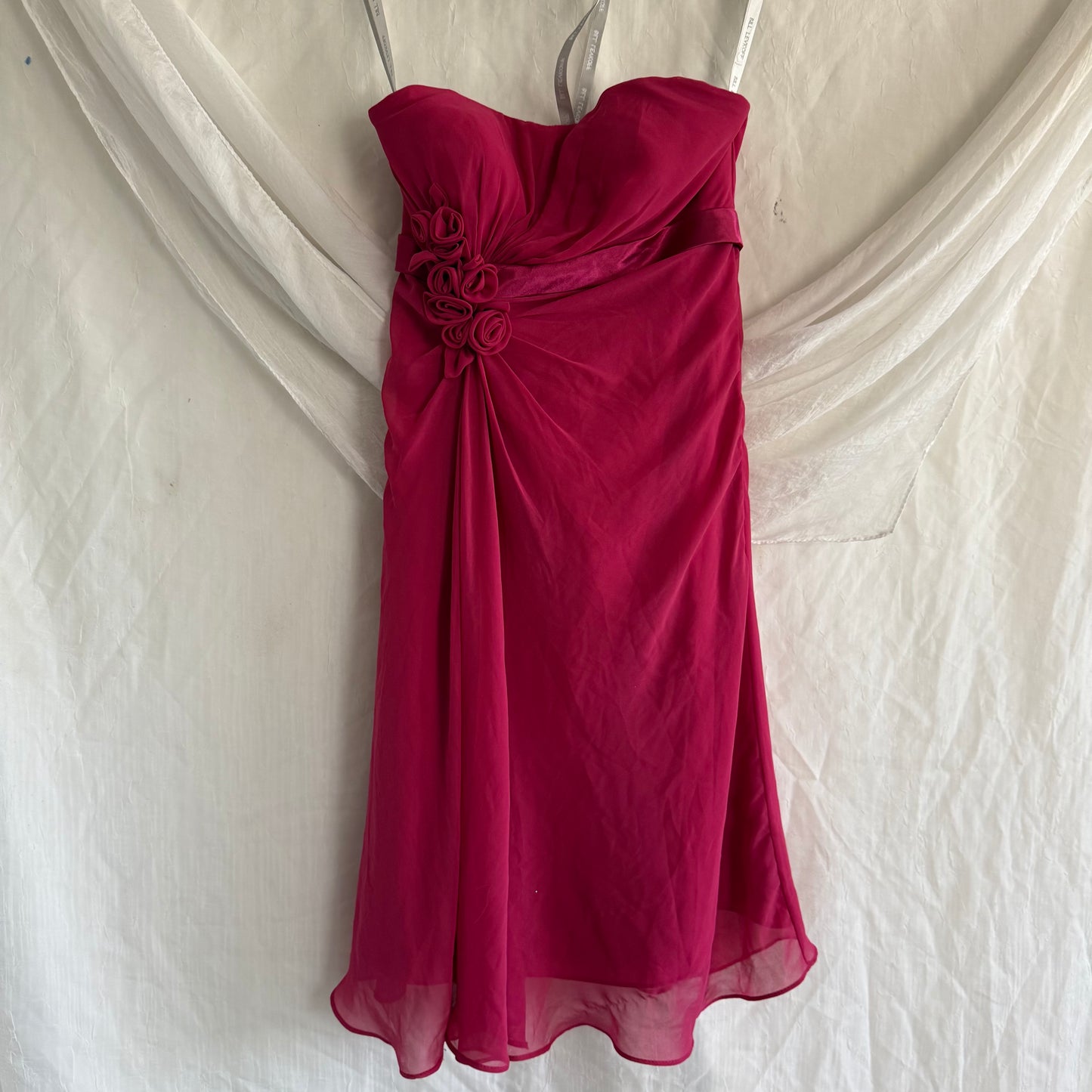 2000s bubblegum pink ruffle dress