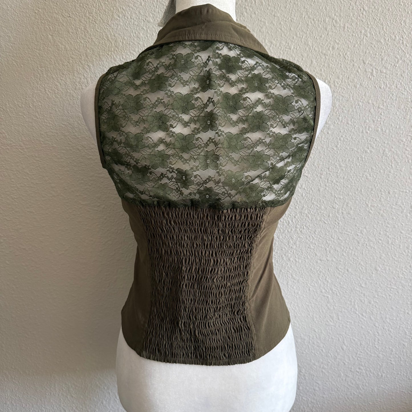 Olive green fairy vest