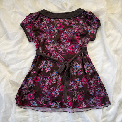 Flower babydoll boho top
