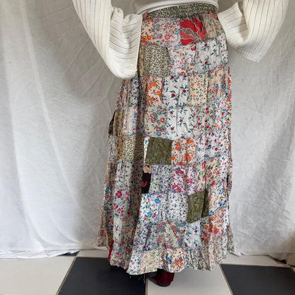 Cottage patchwork flower maxi