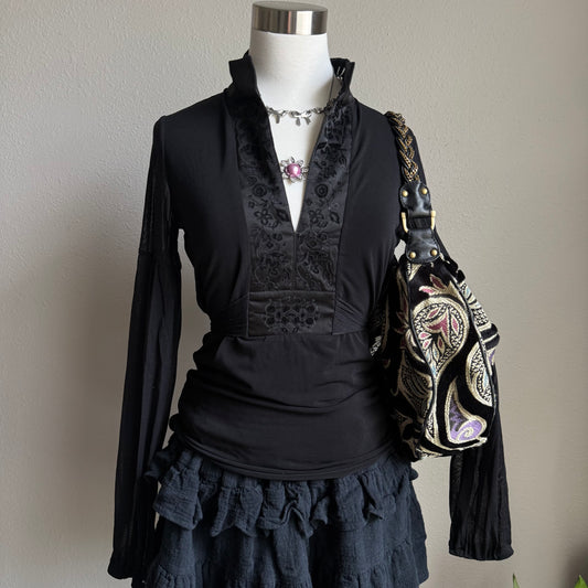 Black whimsigoth longsleeve top