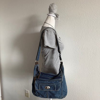 Denim crossbody bag