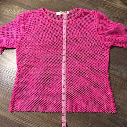 Fishnet pink top