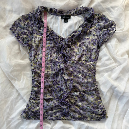 Fairy flower ruffle blouse