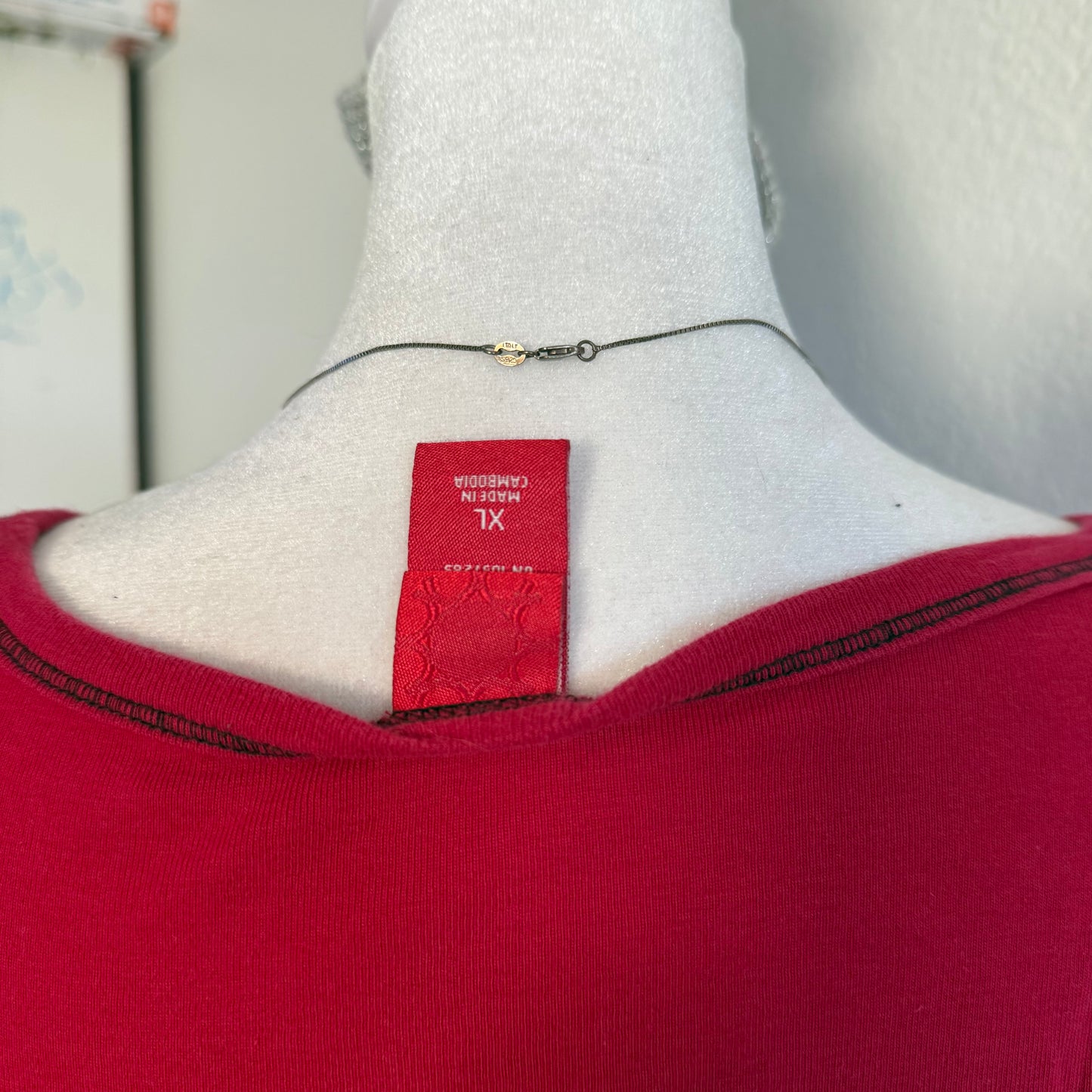 Red poodle longsleeve top