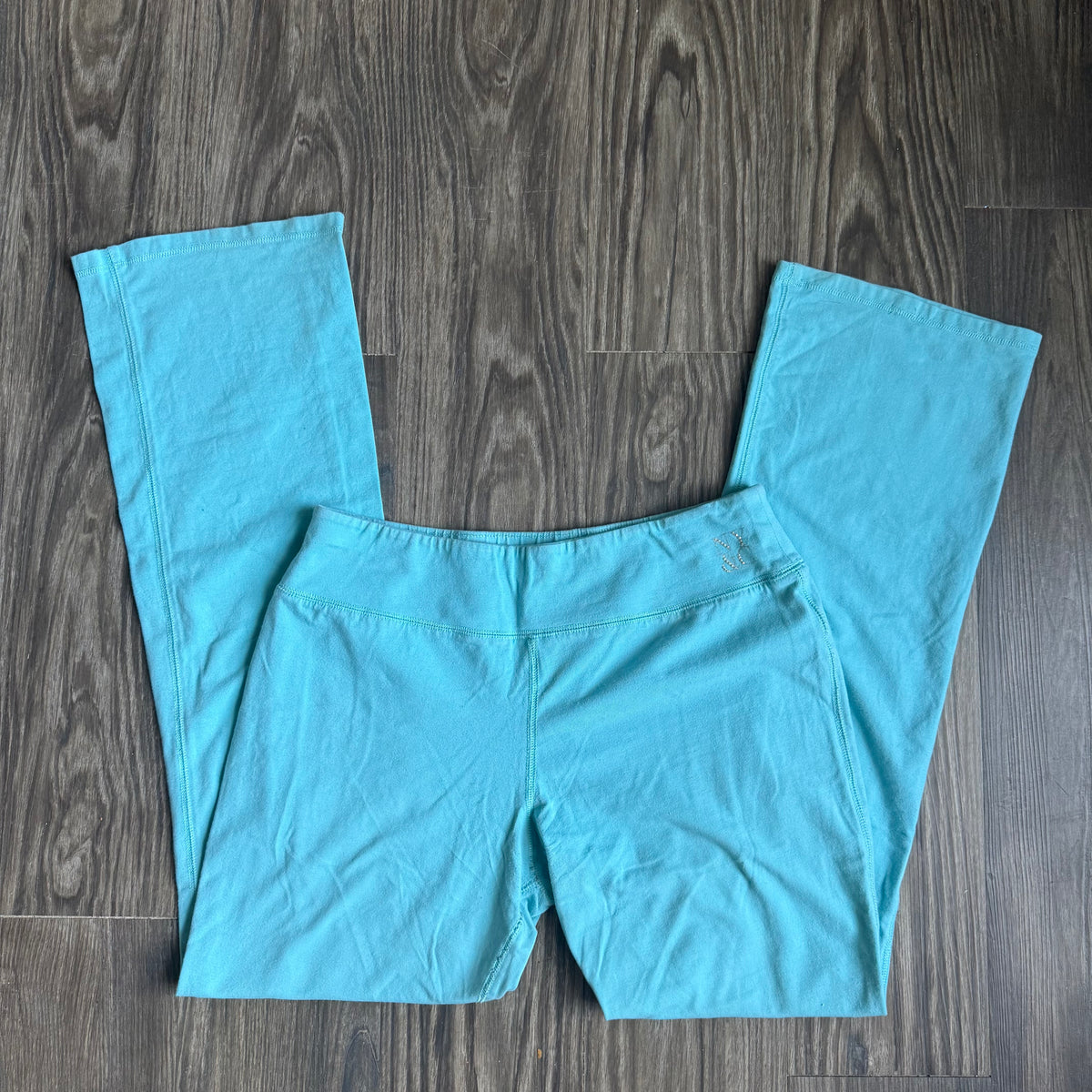 2000s turquoise leggings