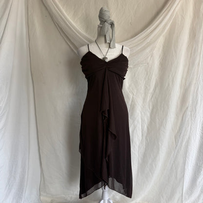2000s brown glitter fairy summer dress