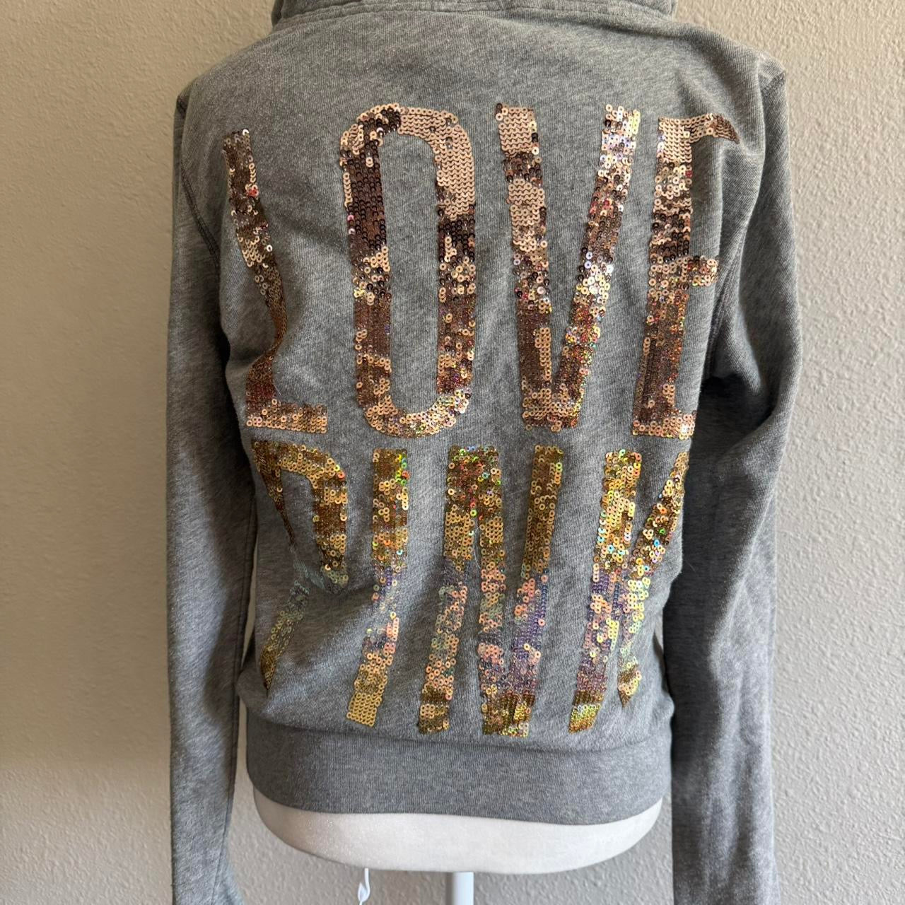 Love Pink sequin zip up