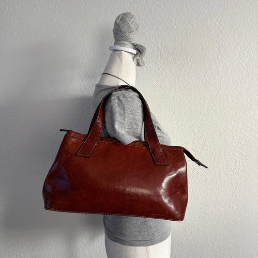 Fossil leather hand bag
